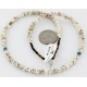 Certified Authentic Navajo .925 Sterling Silver WHITE Turquoise Native American Necklace 16044