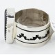 Handmade Certified Authentic Navajo .925 Sterling Silver Natural Black Onyx Native American Ring  12576