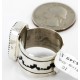 Handmade Certified Authentic Navajo .925 Sterling Silver Natural Black Onyx Native American Ring  12576