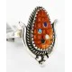 Handmade Zuni Signed .925 Sterling Silver Inlaid Natural Turquoise Black Onyx Spiny Oyster and Lapis Multicolor Native American Ring 16798 Handmade Zuni Signed .925 Sterling Silver Inlaid Natural Turquoise Black Onyx Spiny Oyster and Lapis Multicolor Native American Ring 16798