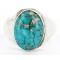 Handmade Certified Authentic Navajo .925 Sterling Silver Natural Turquoise Native American Ring  16448