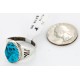 Handmade Certified Authentic Navajo .925 Sterling Silver Natural Turquoise Native American Ring  16428
