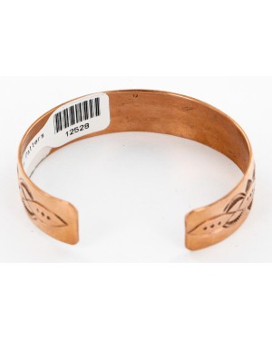 Handmade Certified Authentic Jiemmy Patters Navajo Pure Copper Native American Bracelet 12528-2 Handmade Certified Authentic Jiemmy Patters Navajo Pure Copper Native American Bracelet 12528-2