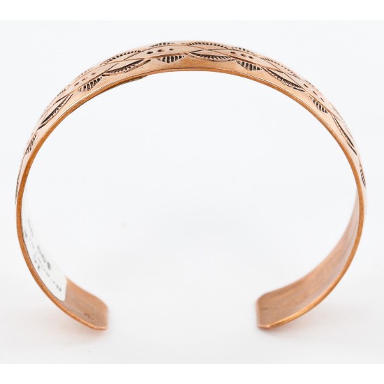 Handmade Certified Authentic Jiemmy Patters Navajo Pure Copper Native American Bracelet 12528-2 Handmade Certified Authentic Jiemmy Patters Navajo Pure Copper Native American Bracelet 12528-2