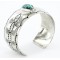 Handmade Certified Authentic Navajo Nickel Natural Turquoise Native American Bracelet 12784-10 Handmade Certified Authentic Navajo Nickel Natural Turquoise Native American Bracelet 12784-10