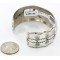 Handmade Certified Authentic Navajo Nickel Natural Turquoise Native American Bracelet 12784-10 Handmade Certified Authentic Navajo Nickel Natural Turquoise Native American Bracelet 12784-10