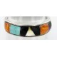 Handmade Navajo Inlaid .925 Sterling Silver Natural Turquoise Black Onyx Spiny Oyster and Mother of Pearl Native American Ring 16784 Handmade Navajo Inlaid .925 Sterling Silver Natural Turquoise Black Onyx Spiny Oyster and Mother of Pearl Native American Ring 16784