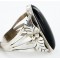 Handmade Certified Authentic Signed Navajo .925 Sterling Silver Natural Black Onyx Native American Ring  16349
