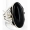 Handmade Certified Authentic Signed Navajo .925 Sterling Silver Natural Black Onyx Native American Ring  16349