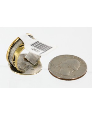 Bear Paw .925 Sterling Silver and 12kt Gold Filled Handmade Certified Authentic Navajo Native American Ring  12622-1