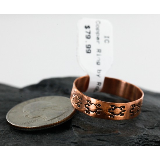 Handmade Certified Authentic by Navajo Handmade Copper Native American Ring 16980-7 Handmade Certified Authentic by Navajo Handmade Copper Native American Ring 16980-7