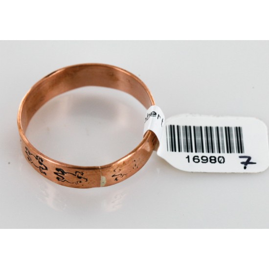 Handmade Certified Authentic by Navajo Handmade Copper Native American Ring 16980-7 Handmade Certified Authentic by Navajo Handmade Copper Native American Ring 16980-7