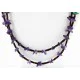 2 Strand Navajo .925 Sterling Silver Turquoise and AMETHYST Native American Necklace 16011