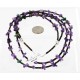 Certified Authentic 2 Strand Navajo .925 Sterling Silver Turquoise and AMETHYST Native American Necklace 16011