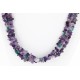 Certified Authentic 3 Strand Navajo .925 Sterling Silver Turquoise and AMETHYST Native American Necklace 15941