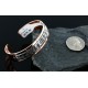 Handmade Certified Authentic Navajo Pure .925 Sterling Silver and Copper Native American Bracelet 12751