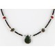 Certified Authentic Navajo .925 Sterling Silver Natural Turquoise and Coral Drop Native American Necklace 750172
