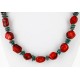 Certified Authentic Navajo .925 Sterling Silver Natural Turquoise Coral Native American Necklace 15998