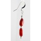 Certified Authentic Navajo .925 Sterling Silver Hooks Natural Coral Disks Native American Earrings 18073