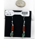 Certified Authentic Navajo .925 Sterling Silver Hooks Natural Turquoise and Goldstone Native American Earrings 18074