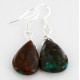 Drop Certified Authentic Navajo .925 Sterling Silver Hooks Natural Turquoise Native American Earrings  18072