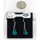 Drop Certified Authentic Navajo .925 Sterling Silver Hooks Natural Turquoise Native American Earrings 18075