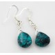 Drop Certified Authentic Navajo .925 Sterling Silver Hooks Natural Turquoise Native American Earrings 18075