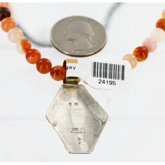 12kt Gold Filled .925 Sterling Silver Handmade Buffalo Navajo White Howlite Native American Necklace 24195 12kt Gold Filled .925 Sterling Silver Handmade Buffalo Navajo White Howlite Native American Necklace 24195