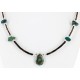 Certified Authentic Navajo .925 Sterling Silver Natural Turquoise and Coral Native American Necklace 750173