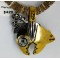 12kt Gold Filled .925 Sterling Silver Handmade Bear Certified Authentic Navajo Jasper Native American Necklace 24303
