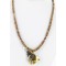 12kt Gold Filled .925 Sterling Silver Handmade Bear Certified Authentic Navajo Jasper Native American Necklace 24303