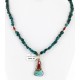 Handmade Certified Authentic Navajo .925 Sterling Silver Natural Turquoise and Spiny Oyster Native American Necklace 15923 Handmade Certified Authentic Navajo .925 Sterling Silver Natural Turquoise and Spiny Oyster Native American Necklace 15923