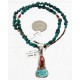 Handmade Certified Authentic Navajo .925 Sterling Silver Natural Turquoise and Spiny Oyster Native American Necklace 15923 Handmade Certified Authentic Navajo .925 Sterling Silver Natural Turquoise and Spiny Oyster Native American Necklace 15923