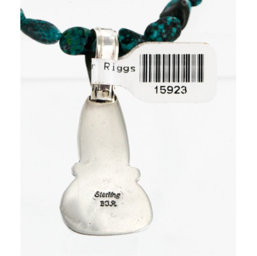 Handmade Certified Authentic Navajo .925 Sterling Silver Natural Turquoise and Spiny Oyster Native American Necklace 15923 Handmade Certified Authentic Navajo .925 Sterling Silver Natural Turquoise and Spiny Oyster Native American Necklace 15923