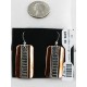 Handmade Certified Authentic Navajo Handstamped Real Handmade Copper and .925 Sterling Silver Native American Earrings 27158-5 Handmade Certified Authentic Navajo Handstamped Real Handmade Copper and .925 Sterling Silver Native American Earrings 27158-5