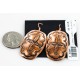 Handmade Certified Authentic Navajo Handstamped Real Handmade Copper Native American Earrings 16976-1