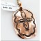 Handmade Certified Authentic Navajo Handstamped Real Handmade Copper Pendant Native American Necklace 16975-2