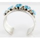 Collectable Handmade Certified Authentic Navajo .925 Sterling Silver Turquoise Native American Cuff Bracelet 12502