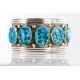 Collectable Handmade Certified Authentic Navajo .925 Sterling Silver Turquoise Native American Cuff Bracelet 12502