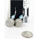 Vintage Style OLD Buffalo Coin Certified Authentic Navajo .925 Sterling Silver Turquoise Native American Earrings 18077-1