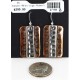 Handmade Certified Authentic Navajo Pure .925 Sterling Silver Copper Native American Earrings 27158-2