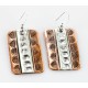 Handmade Certified Authentic Navajo Pure .925 Sterling Silver Copper Native American Earrings 27158-2