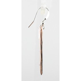 Handmade Certified Authentic Navajo Pure .925 Sterling Silver Copper Native American Earrings 27158-2