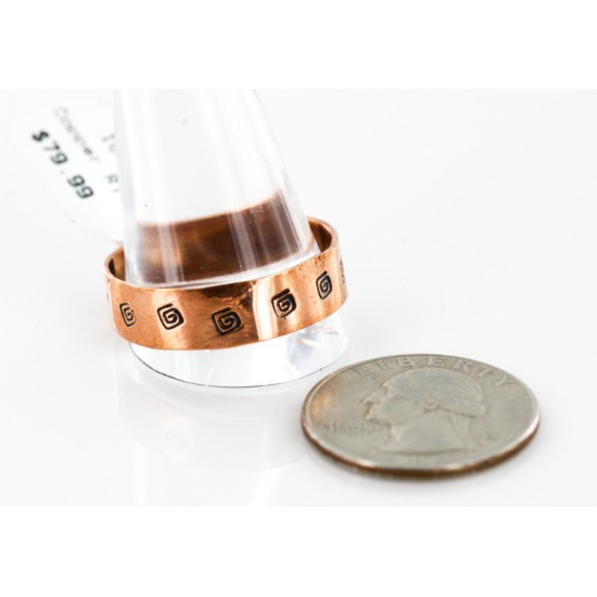 Handmade Certified Authentic Navajo Pure Copper Native American Ring  16980-15