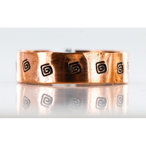 Handmade Certified Authentic Navajo Pure Copper Native American Ring  16980-15