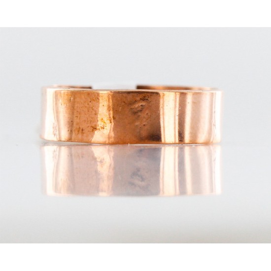 Handmade Certified Authentic Plain Navajo Pure Copper Native American Ring  16980-2