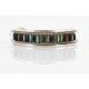 Handmade Certified Authentic Zuni .925 Sterling Silver Multicolor Turquoise Native American Bracelet 12665