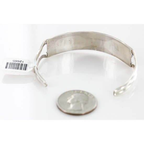 Handmade Certified Authentic Zuni .925 Sterling Silver Multicolor Turquoise Native American Bracelet 12665