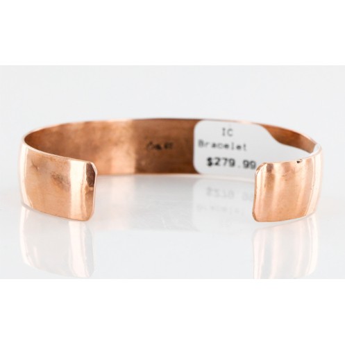 Handmade Horse Certified Authentic Navajo Pure .925 Sterling Silver Copper Native American Bracelet 12721-5