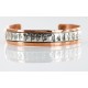 Handmade Horse Certified Authentic Navajo Pure .925 Sterling Silver Copper Native American Bracelet 12721-5